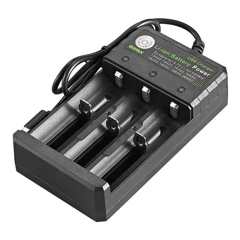 Chargeur USB de 3 batteries au lithium-ion avec voyant LED