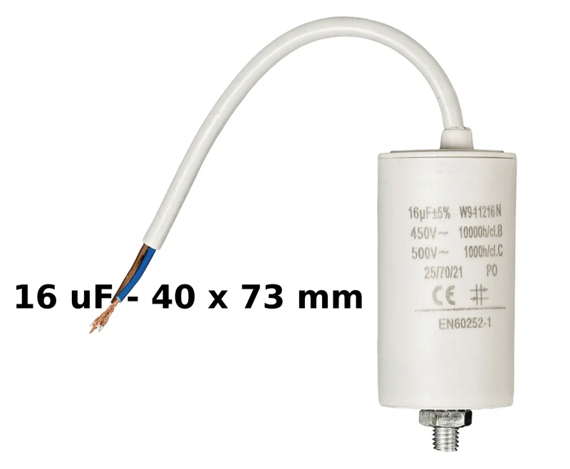 Condensateurs avec fils 450V de 2.0uF à 60uF