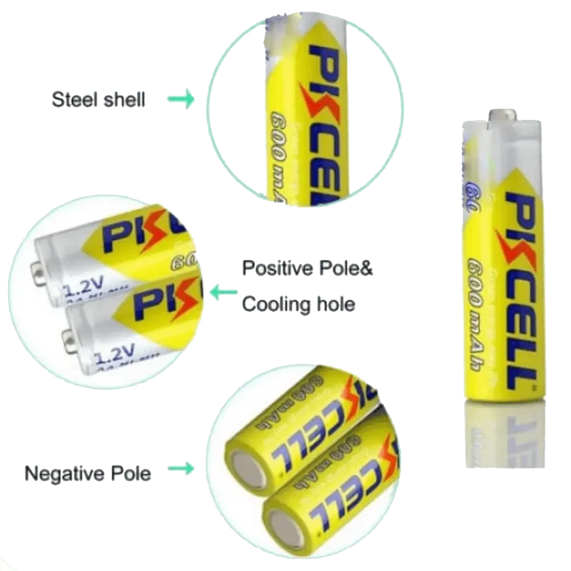 Batterie AA Nimh 1.2v 600mAh